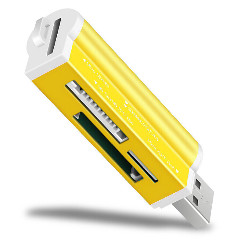 Aesonka读卡器2 0 读卡器3 0 多合一手机内存卡读卡器tf卡sd卡 Tf Ms Psp手机内存卡 迷你黄色 价格图片品牌报价 苏宁易购易成数码专营店