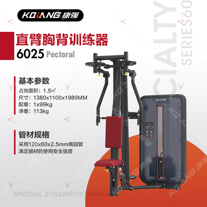 康强直臂胸背复合训练器商用健身器材健身房团购综合训练器 6025高清大图