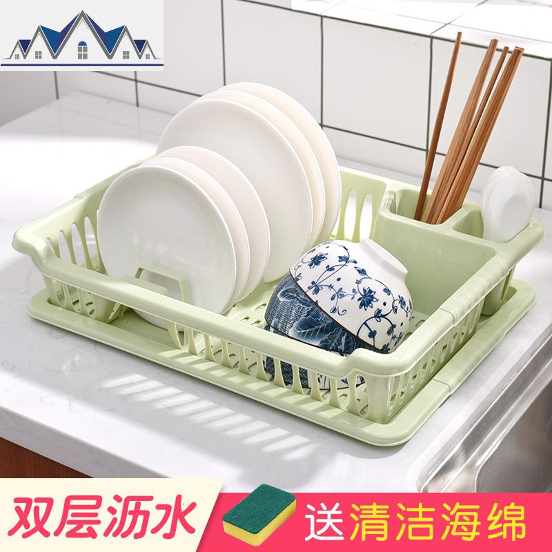 碗架放碗架沥水架家用沥水碗盘厨房滤水碗篮碗碟收纳架水置物架 三维工匠高清大图