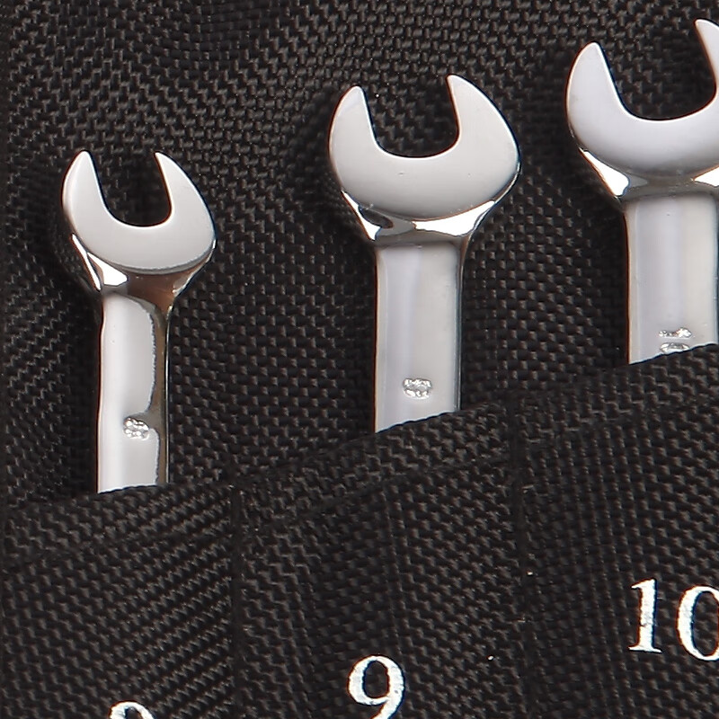 钢盾(SHEFFIELD) S017101 11件套公制精抛光两用长扳手组套[家用]高清大图