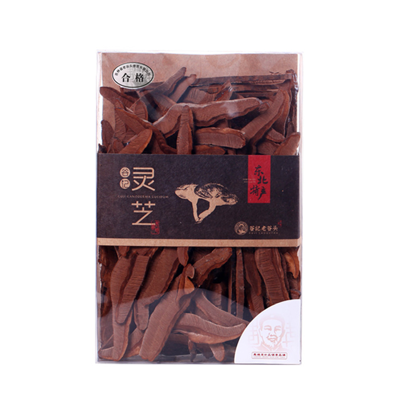 谷记老谷头(GUJI LAOGUTOU) 紫灵芝切片 半野生灵芝 灵芝片 250g 煲汤泡酒 滋补保健