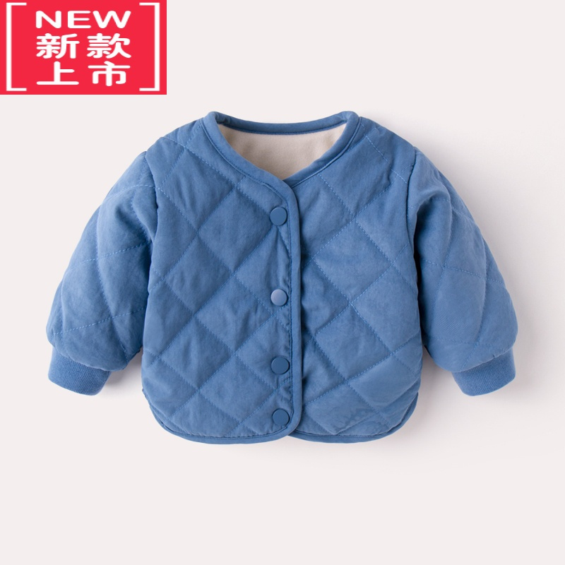 可莉允宝宝外套秋冬加绒棉衣男童加厚衣服冬季棉袄儿童保暖棉服婴儿冬装