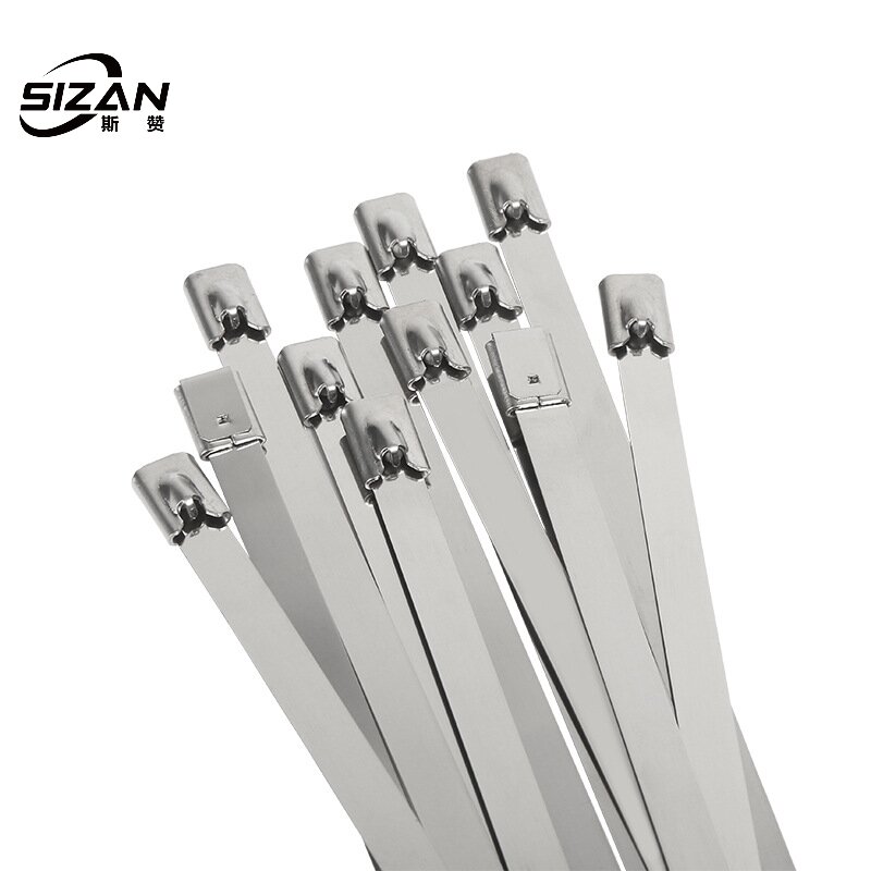 斯赞 304不锈钢扎带自锁式捆绑扎带 12*100mm 100条/包高清大图