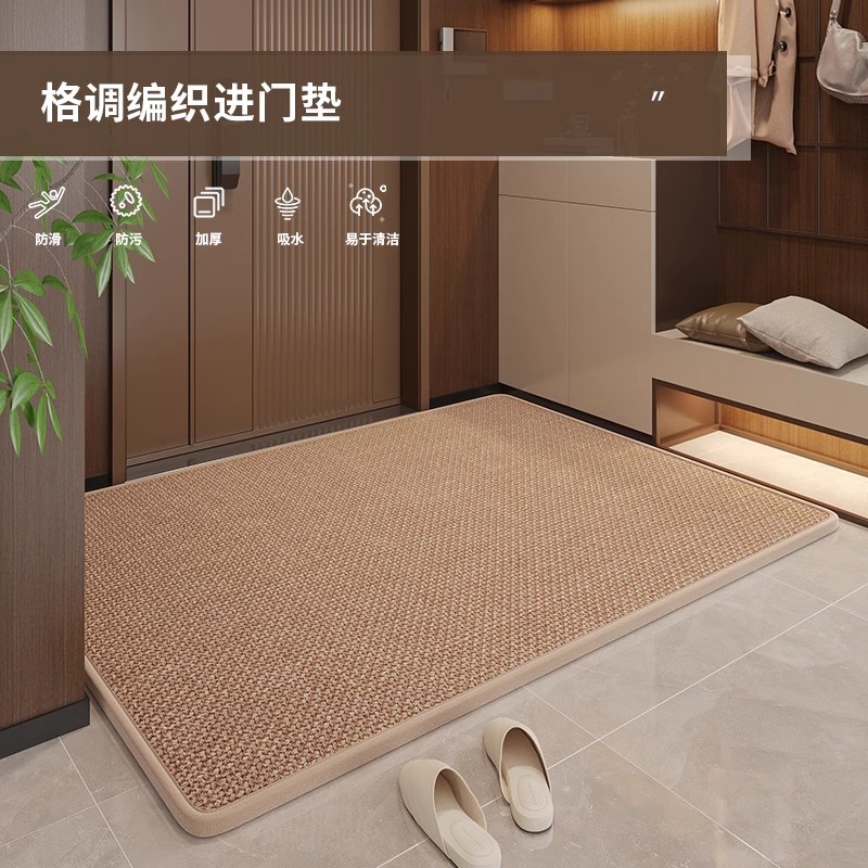 入户门地垫家用轻奢高级感入户垫大门口防滑脚垫进门垫子耐脏地毯高清大图