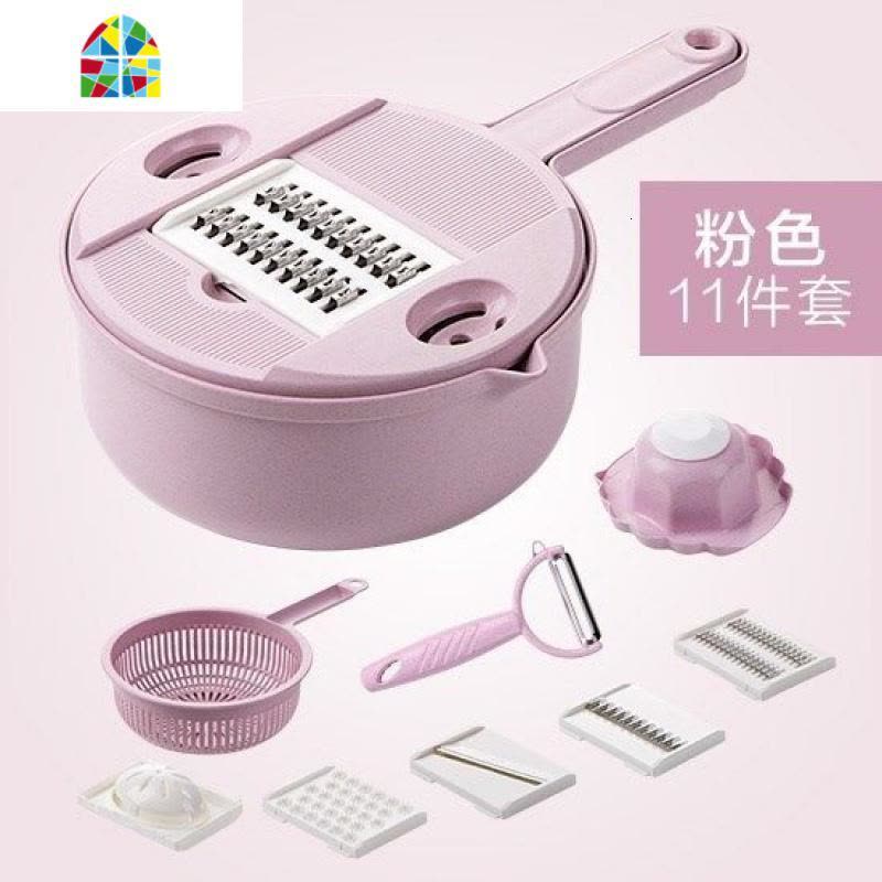 抱丝器 家用萝卜刨丝器 老式大号仿刀切丝器卷心菜挂土豆皮防刮手 FENGHOU 粉色U图片