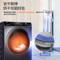 海尔(Haier)10公斤 大容量 热泵式 干衣机 烘干机 大筒径 正反转 衣干即停 快速烘干 GBN100-126
