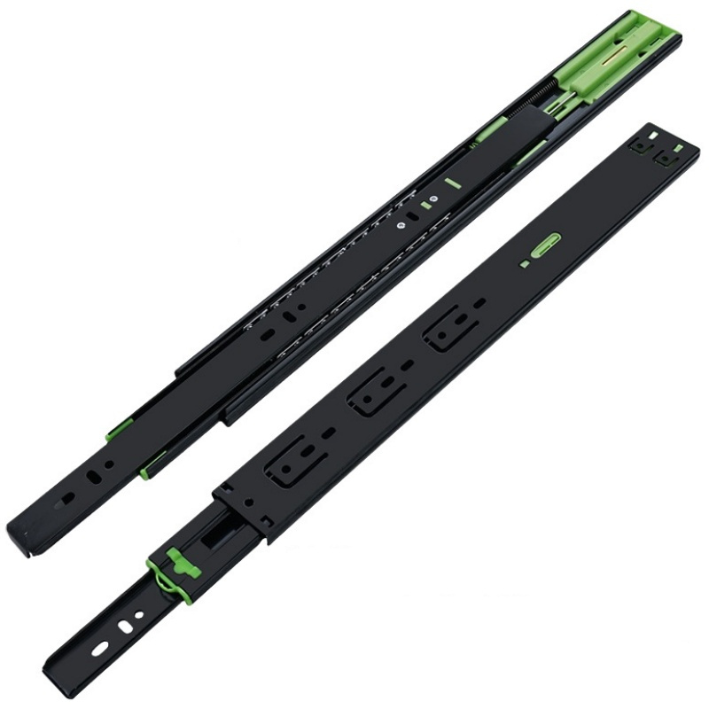 吉迎尚品 抽屉滑轨加厚导轨轨道滑道 18寸45cm缓冲双阻尼 对高清大图