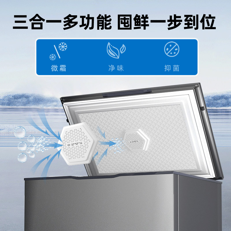 星星(XINGX)140升家用小型冷藏冷冻转换单温卧式冰柜厨房商用保鲜设备超市便利店冷柜节能微霜BD/BC-140KE高清大图