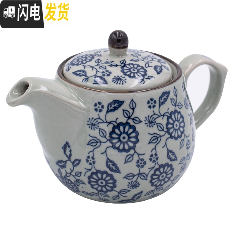 三维工匠景德镇青花瓷茶壶陶瓷家用大号大容量泡茶水壶过滤冷热凉水办公室 兰藤花壶(送一杯)茶具高清大图