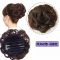 新款夹子花苞-浅棕色 假发女发包盘发花苞头短发丸子头发饰古装发包发圈盘发神器发夹女