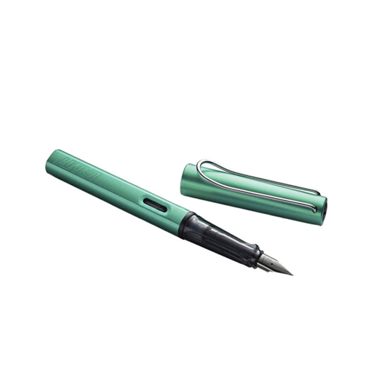 凌美(LAMY)钢笔签字笔墨水笔Al-star恒星系列商务办公礼品笔F笔尖 金属笔身练字笔 蓝绿色-F