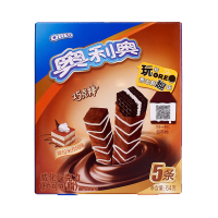 亿滋 奥利奥巧克棒(提拉米苏味)64g/盒夹心饼干小包装儿童休闲零食盒装