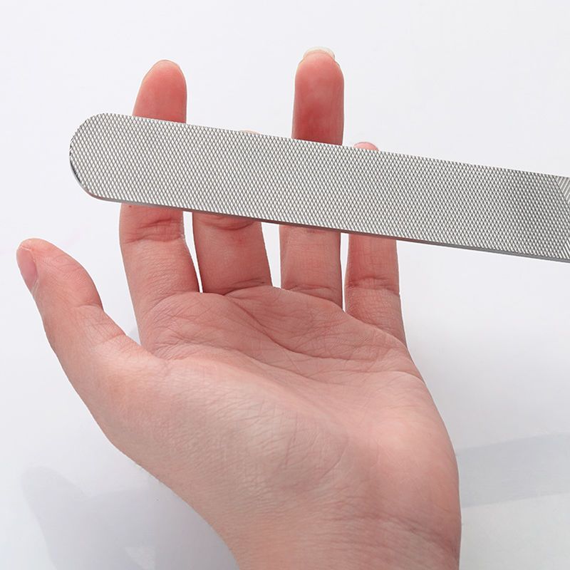 指甲锉不锈钢指甲锉刀美甲修甲指甲打磨工具便携修指甲打磨条