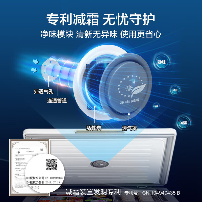 [政府补贴]美的142升速冻锁鲜减霜节能囤货小型复古时光冰柜冷藏冷冻单温 BD/BC-142KMT(E)苏宁自营以旧换新