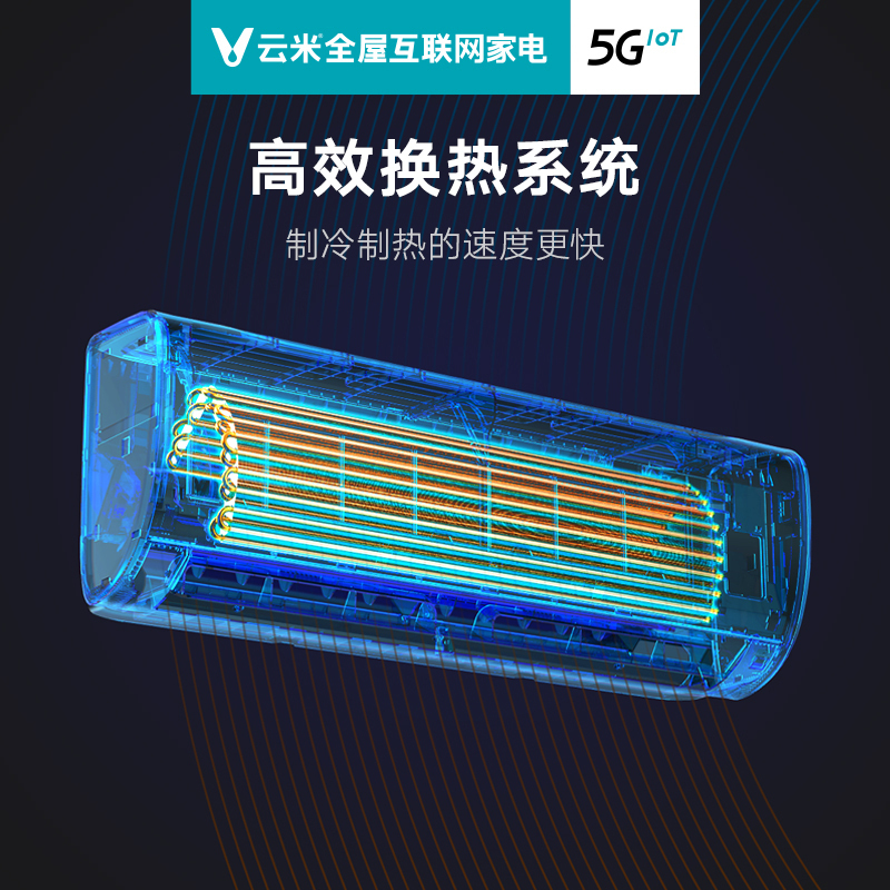 云米空调智能变频冷暖1匹壁挂式挂机节能家用卧室旗舰店Smart新3级KFRd-26GW/Y4PM3-A3