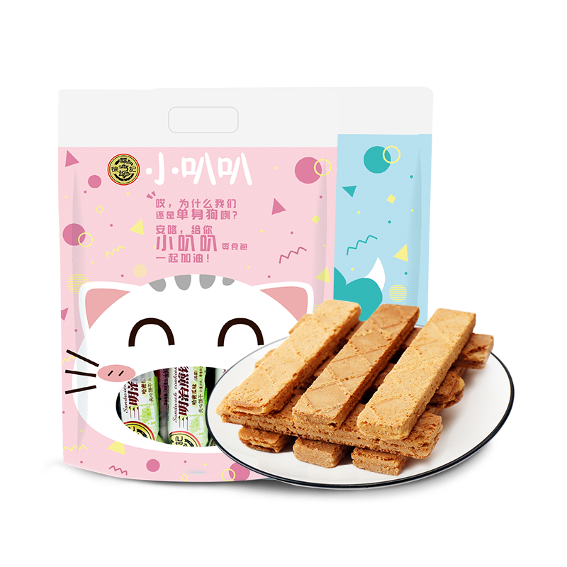 徐福记混合口味小叭叭三明治袋装425g