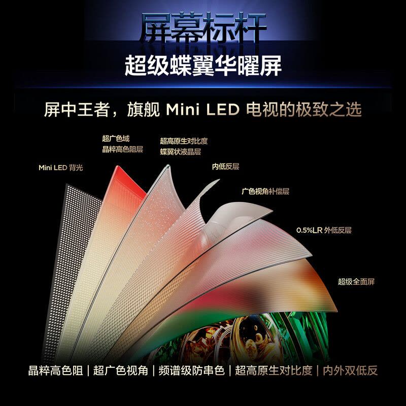 TCL85Q10M Ultra 85英寸超高清Mini LED智能电视银河蓝金属边框HDR语音控制一级能效图片
