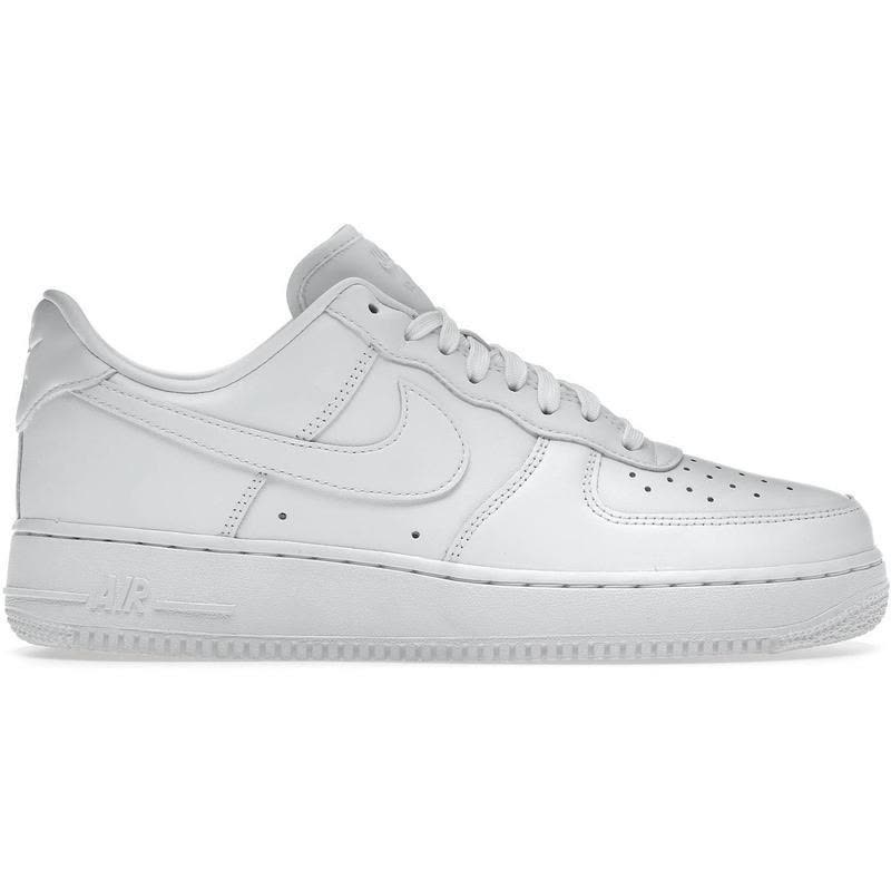 耐克(NIKE)纯白皮革低帮休闲鞋男鞋潮流百搭经典板鞋AIRFORCE1低图片