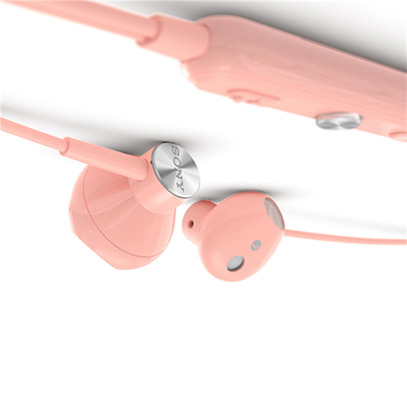 Sony/索尼 STH32(粉色)立体声耳机入耳式防水防尘运动耳塞通话线控带麦