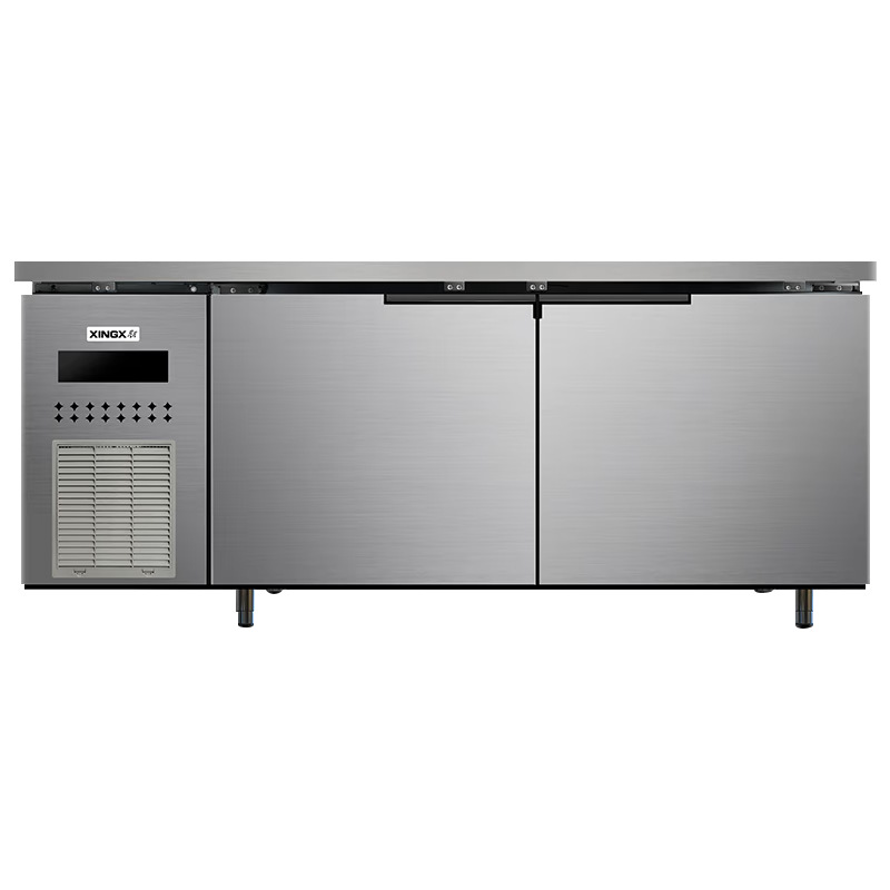 星星(XINGX)风冷全铜管不锈钢工作台奶茶店饭店冷藏冷冻饮品店操作台无霜保鲜柜冷藏TC-368FT