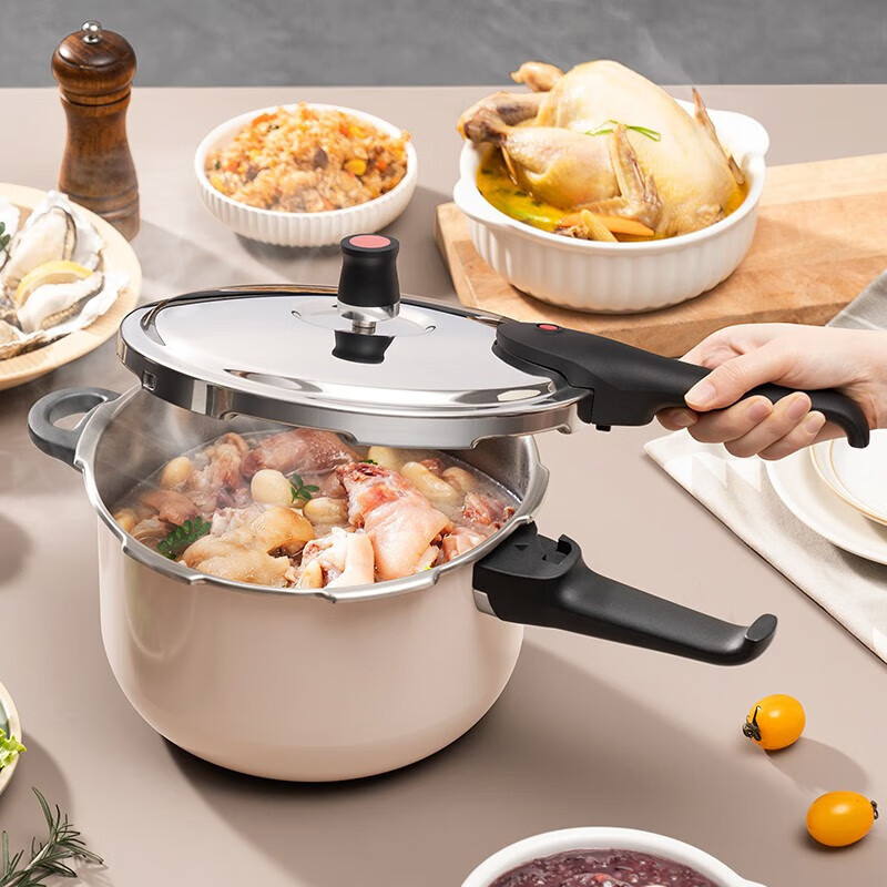 苏泊尔压力锅7L不锈钢陶瓷覆层控压防爆炖锅EY243JCW01高清大图