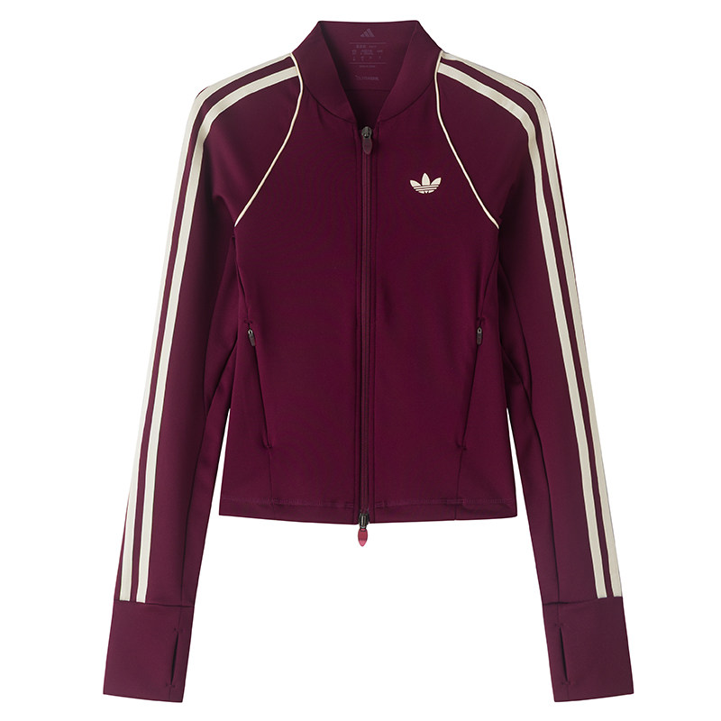 Adidas阿迪达斯夹克女装新款修身时尚运动服舒适简约休闲外套KT7027 ZP高清大图