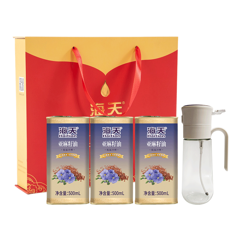亚麻籽油(500mL铁瓶*3)