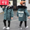 可莉允儿童装男童冬装派克棉服2022新款棉衣冬季中大童加厚洋气棉袄外套