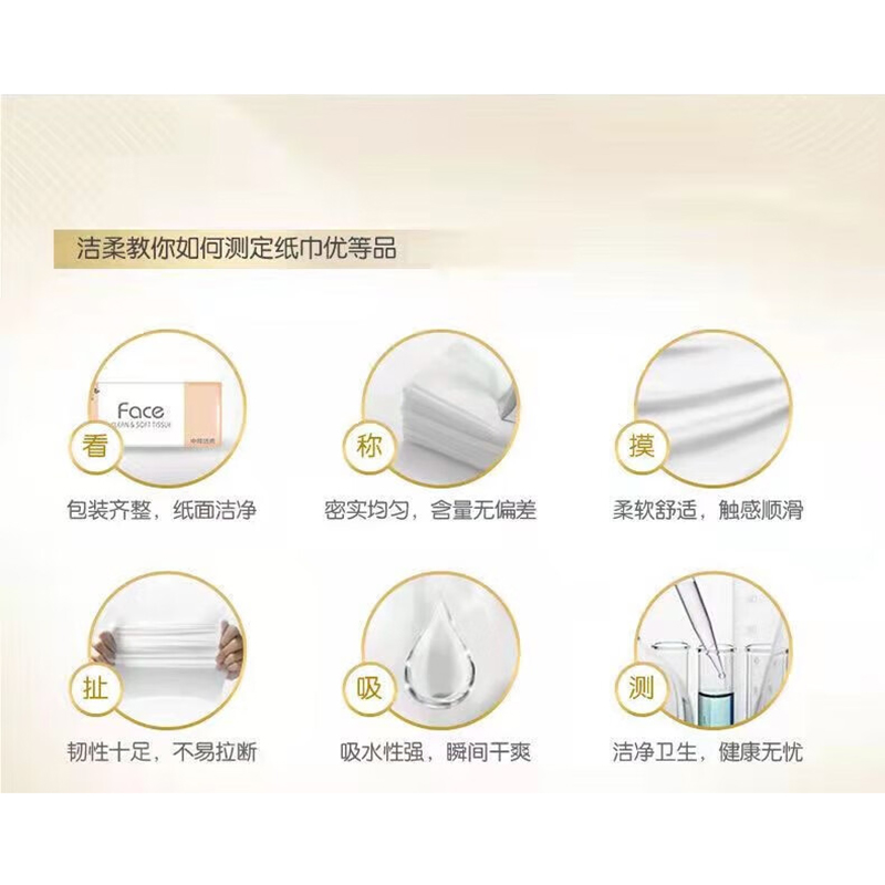 洁柔百花香味抽纸 1提6包1包100抽 195mm*133mm PR209-24R-6B高清大图
