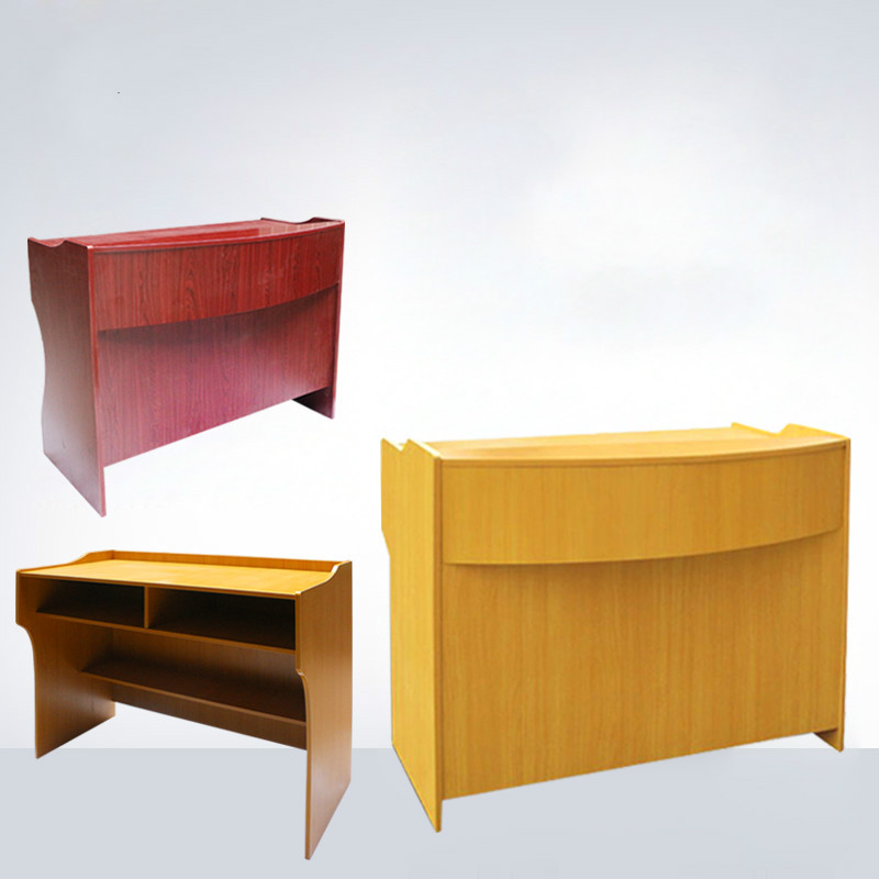 兮木教师讲台桌课桌实木多媒体迎宾台演讲台老师讲桌教室学校讲