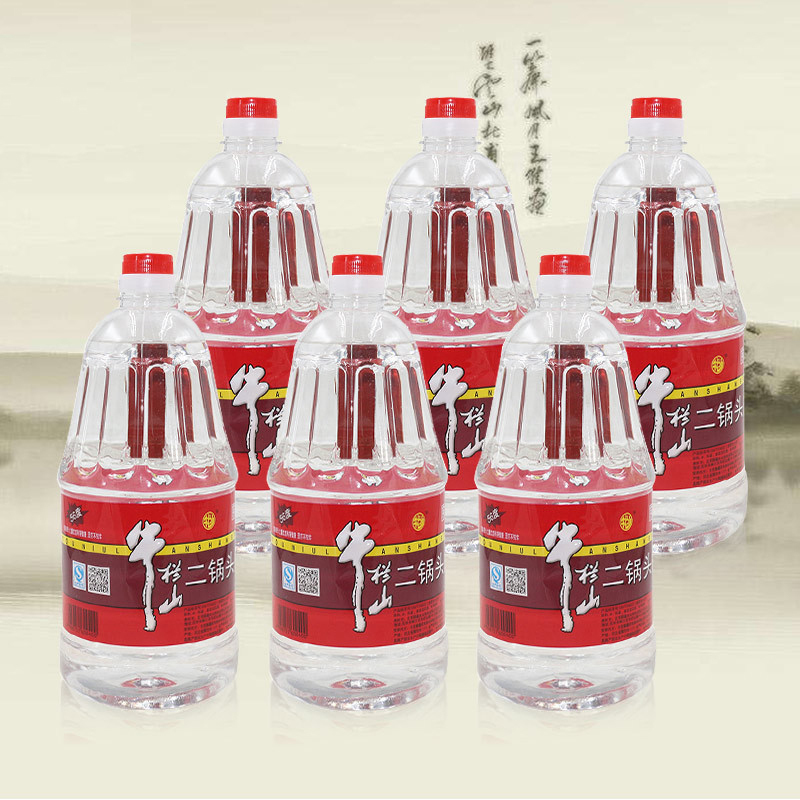 北京牛栏山二锅头清香型56度2L整箱特价6桶装大容量牛桶白酒泡酒