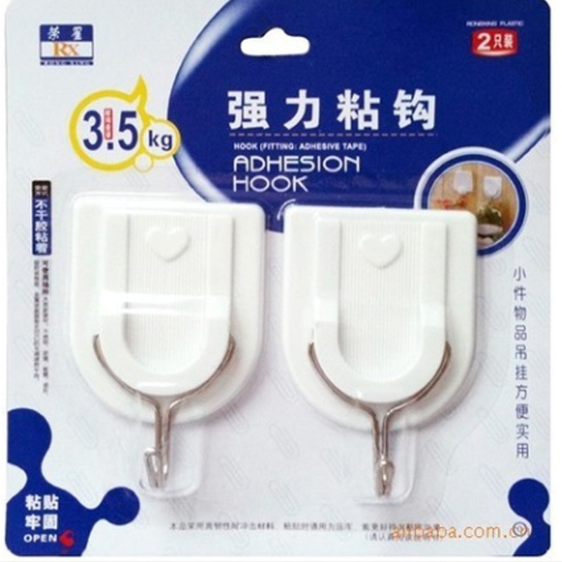 ito荣星RX-777挂钩 白色强力粘钩 多用粘钩 强力粘钩 衣服钩 2个/板