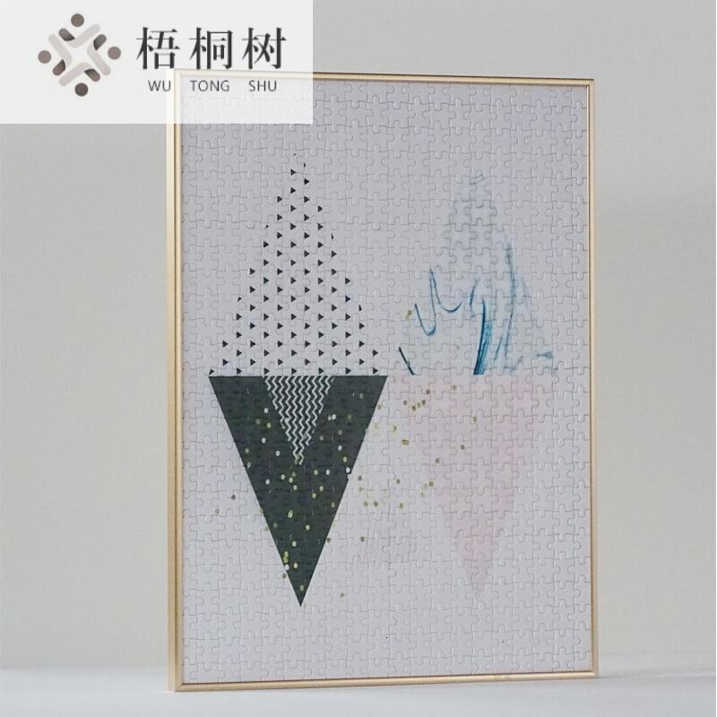 金属拼图框铝合金相框300片500片1000片1500片拼图窄边画框定制