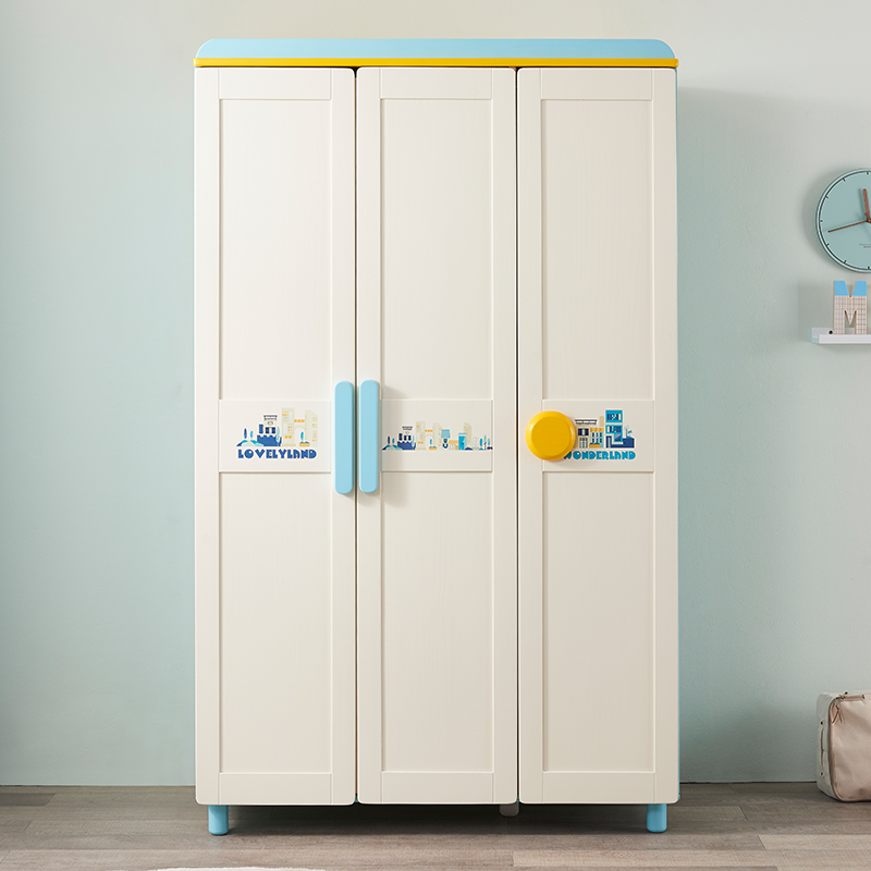 七叶木2门3门衣柜儿童衣柜简约现代男孩卧室家具男生储物衣橱柜子彩涂