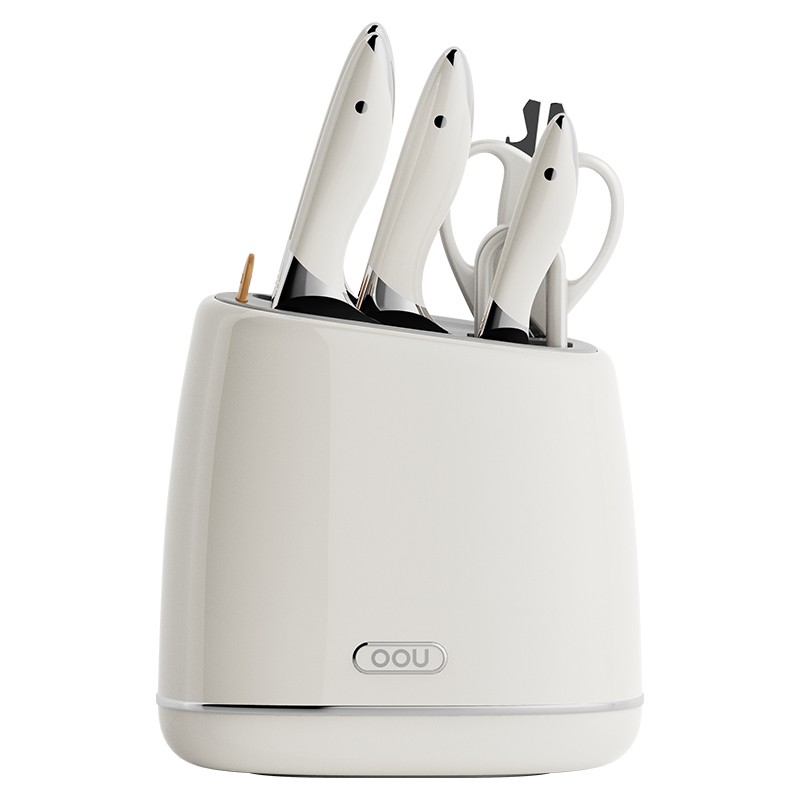 OOU 黑鲸系列抗菌刀具七件套DJ0022B