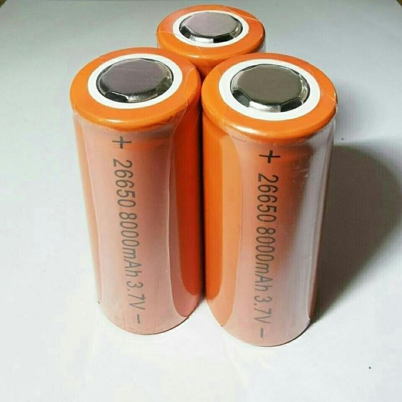 18650红一支2665018650锂电池37v手电筒电池8000毫安强光手电筒电池