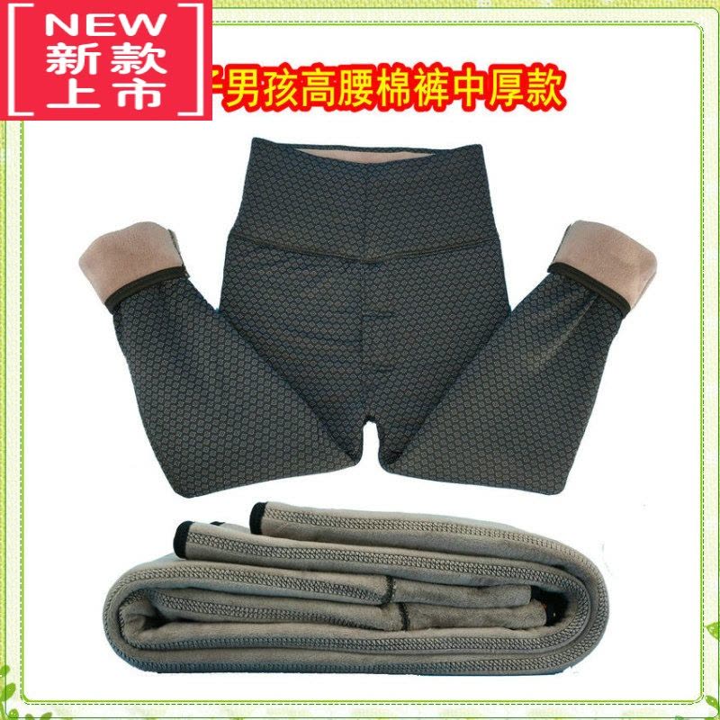 可莉允男童加绒加厚冬季棉裤高腰弹力保暖裤学绒裤小中大童打底裤图片