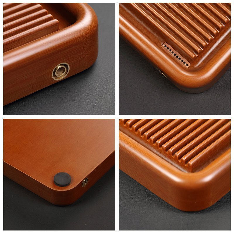 凯斯唯嘉黄料德国电木茶盘家用实木简约茶海台湾电胶木大号长方形茶台