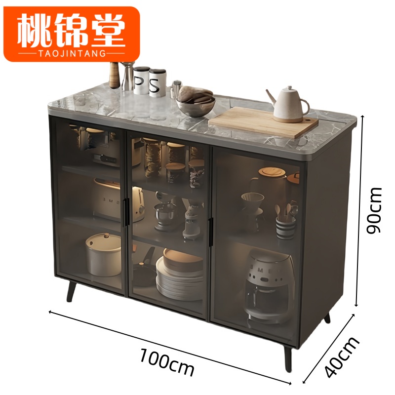 桃锦堂 玻璃 餐边柜高清大图