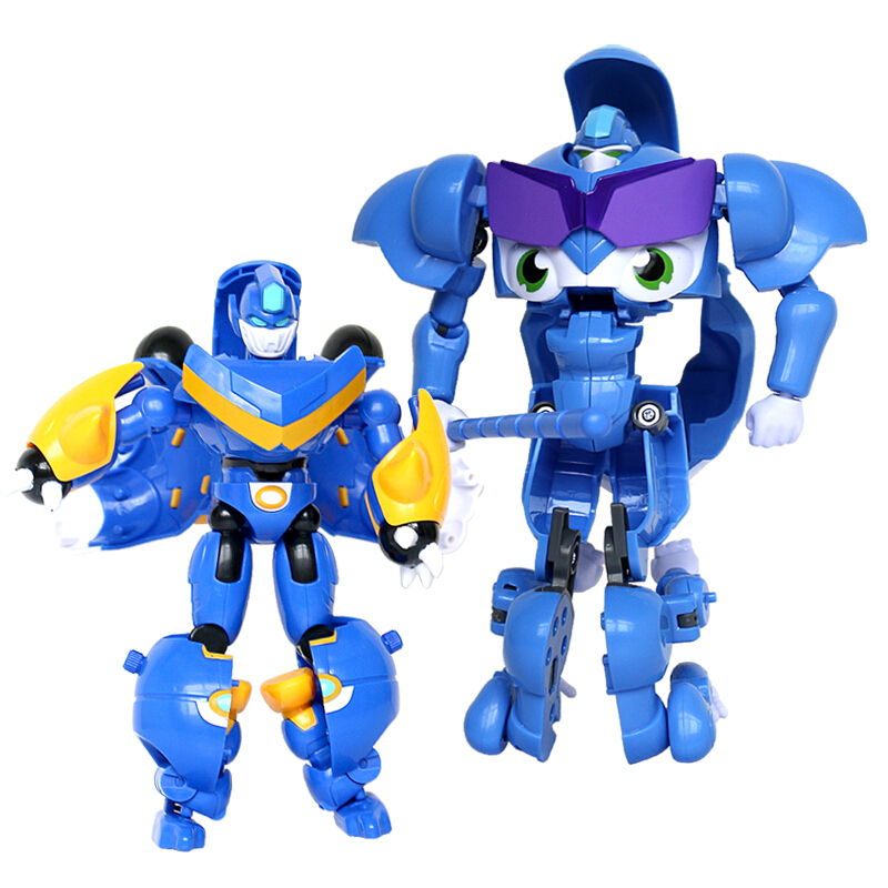 儿童变形机器人勇士合体套装新款变形系列铁拳虎阿武 竞技变形石甲熊