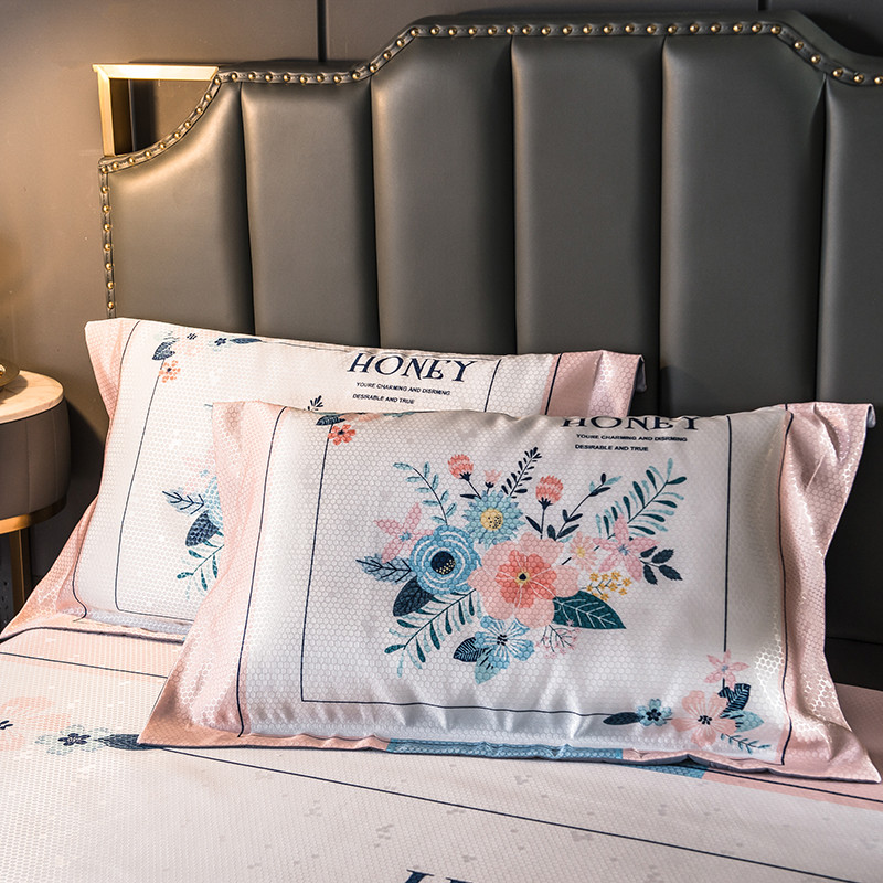 家柏饰(CORATED)冰丝凉席1.8m床三件套可折叠可水洗夏季1.5米机洗床单空调软席子高清大图