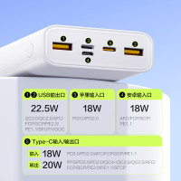 (3C认证)品胜20000毫安22.5w快充充电宝适用苹果iPhone16华为vivo小米oppo三星等手机通用移动电源