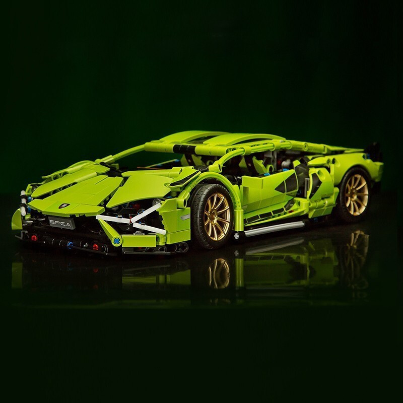 悠拓者okotan拼装跑车模型积木车玩具六一儿童节玩具礼