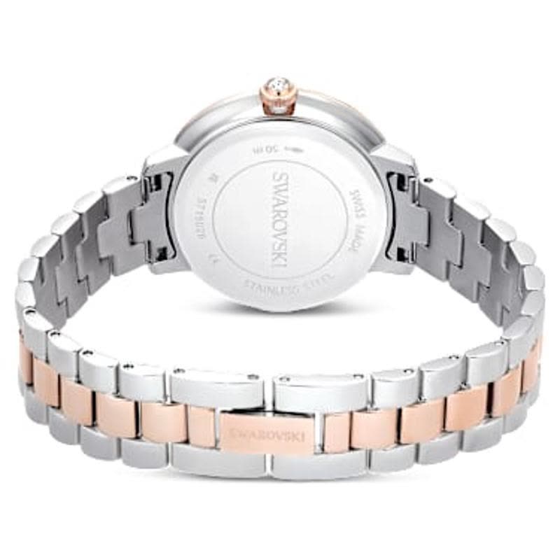 Swarovski女士璀璨水晶镶钻防水石英瑞士金 tones 女表图片