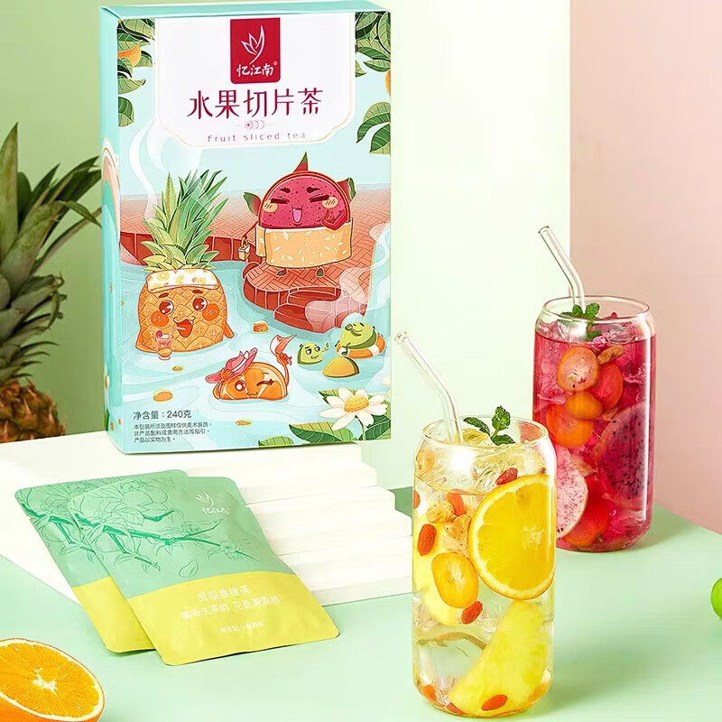 忆江南 水果茶240g果茶茶包泡水喝花果茶火龙果雪梨凤梨香橙冷泡茶高清大图