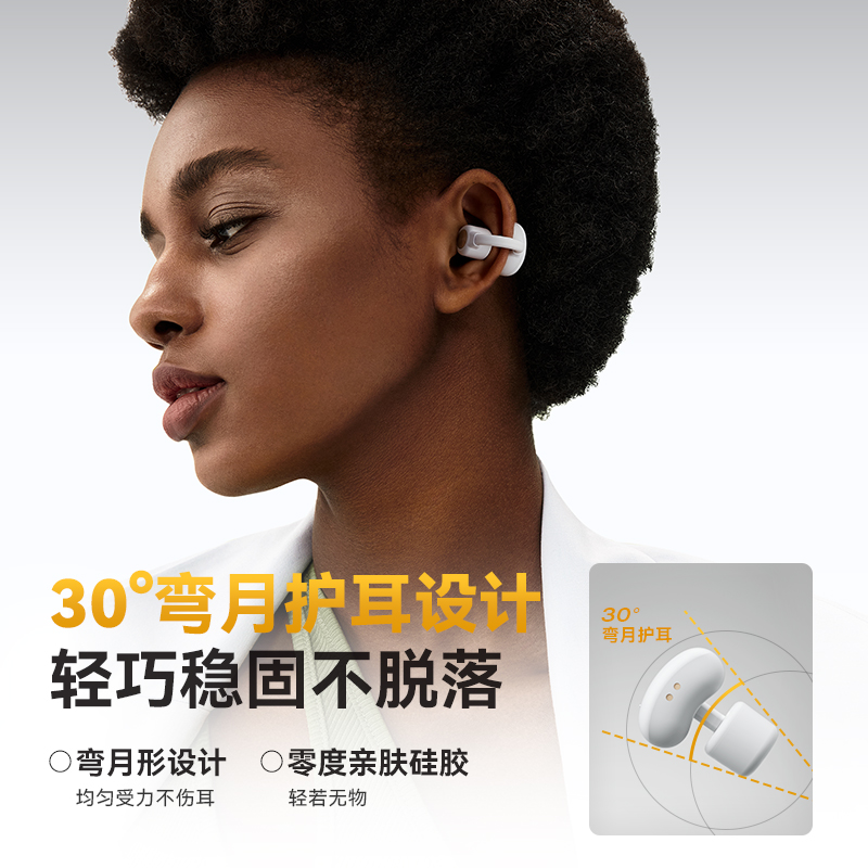 sanag塞那B56骨传导蓝牙耳机不入耳无线运动跑步专用耳夹挂耳式高清大图