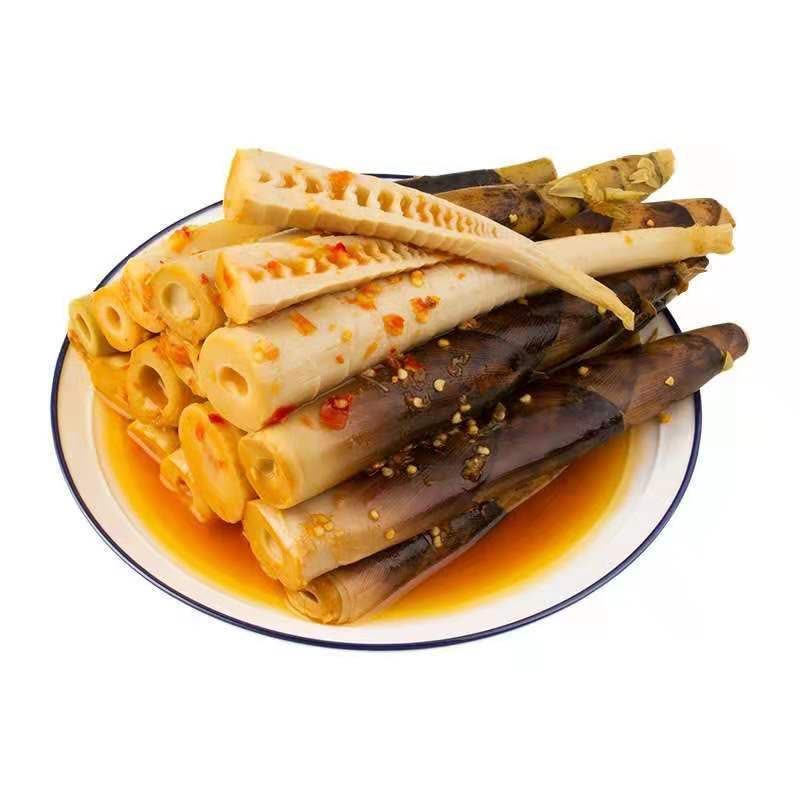 手剥笋开袋即食香辣手撕竹笋泡椒味笋尖酸辣笋段零食整箱批发图片