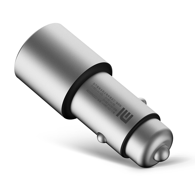小米（MI）车载充电器快充版 QC3.0 双口输出 智能温度控制 5重安全保护