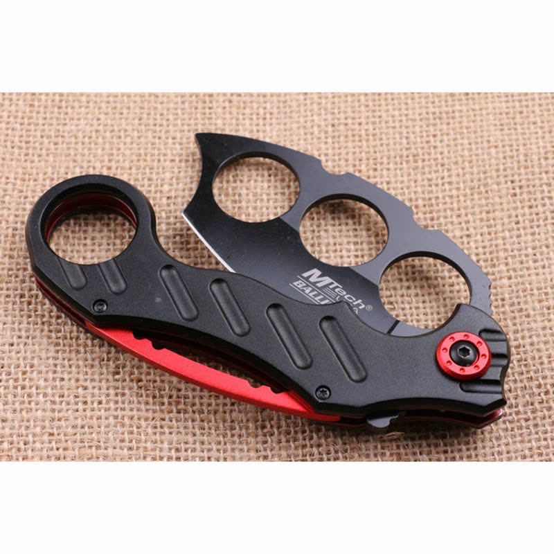 大头拳套折刀拳套折刀指虎拳扣刀折刀铁拳头拳套四指拳环防护武器拳扣铁莲花手撑子多功能小刀防卫刀战术刀具图片