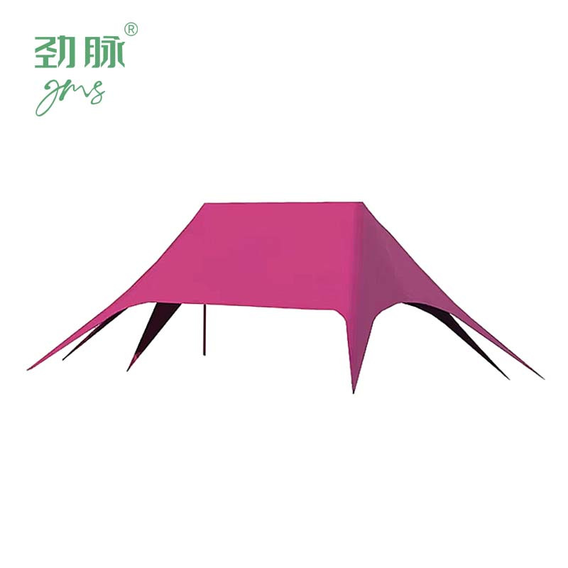 劲脉 双星云顶帐篷 玫红色-13*8*4M 顶高清大图